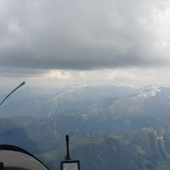 Flugwegposition um 12:42:09: Aufgenommen in der Nähe von Gemeinde Gerlos, 6281 Gerlos, Österreich in 2959 Meter